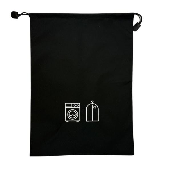 Hospitality Source Reusable Laundry Bags, 16in x 22in, Black, Pack Of 50 Bags