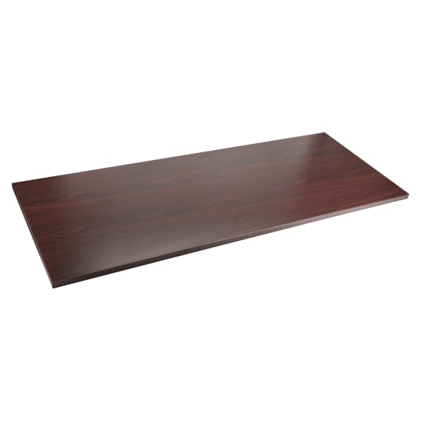 Lorell Quadro Sit-To-Stand Laminate Table Top, 60inW x 24inD, Mahogany
