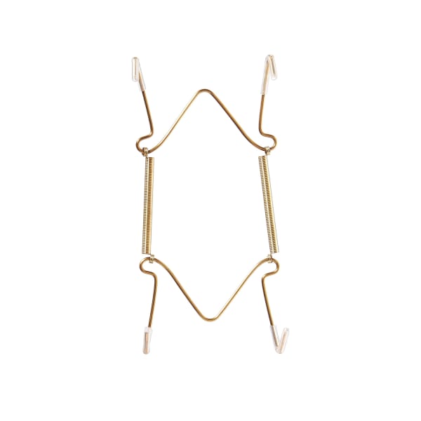 Better Houseware Plate & Tray Hanger, 1-1/2inH x 5inW x 8-3/4inD, Brass