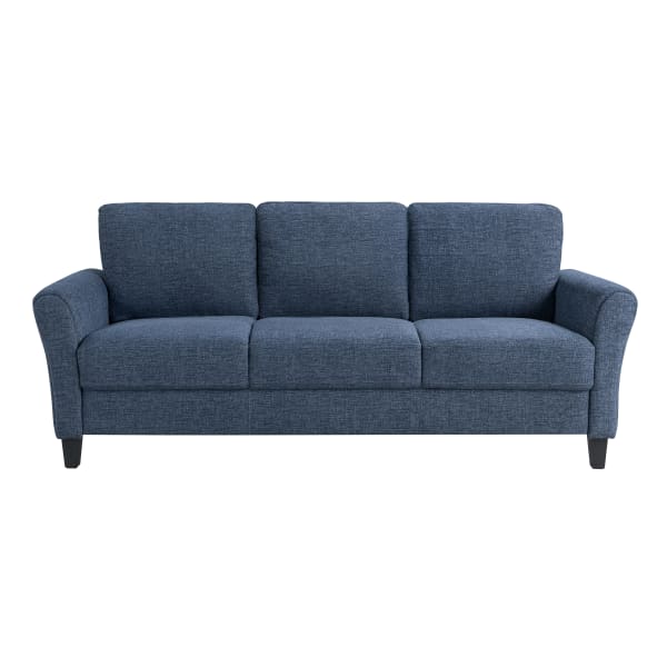 Lifestyle Solutions Winslow Sofa With Rolled Arms, 32-3/4inH x 80-1/3inW x 31-1/2inD, Blue