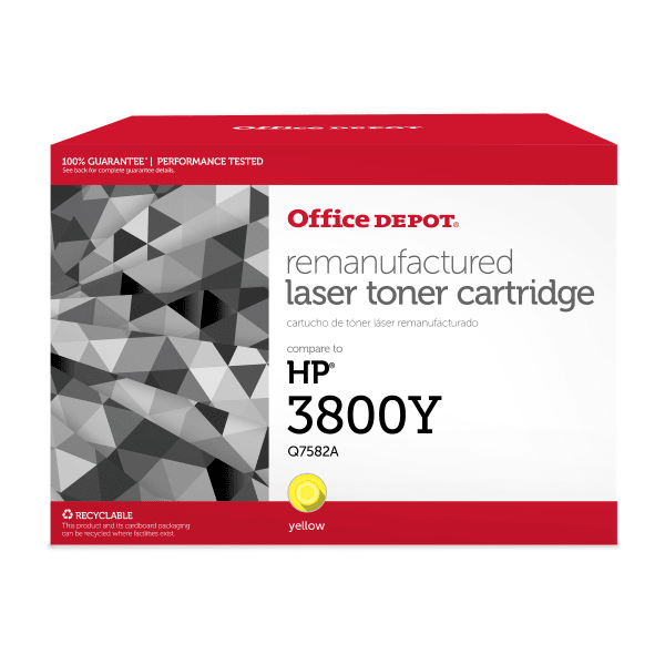 Office Depot Remanufactured Yellow Toner Cartridge Replacement For HP 503A, OD3800Y