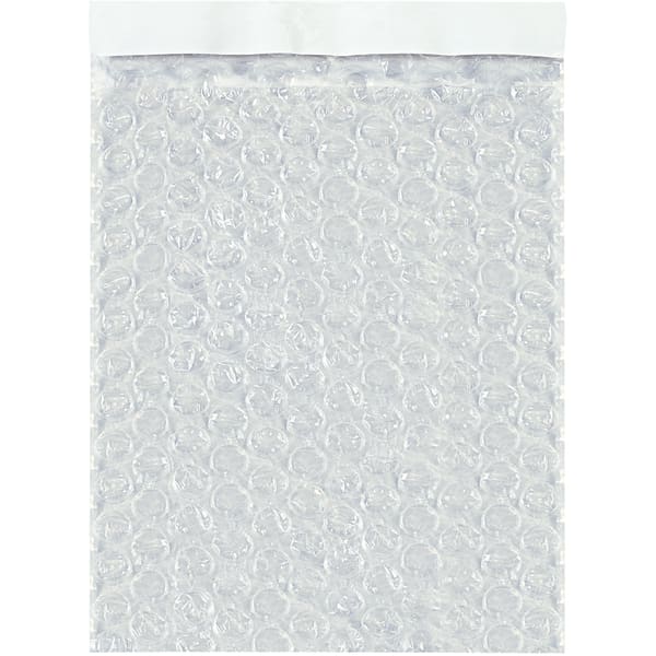 Partners Brand Self-Seal Bubble Pouches, 6in x 6 1/2in, Clear, Case Of 500