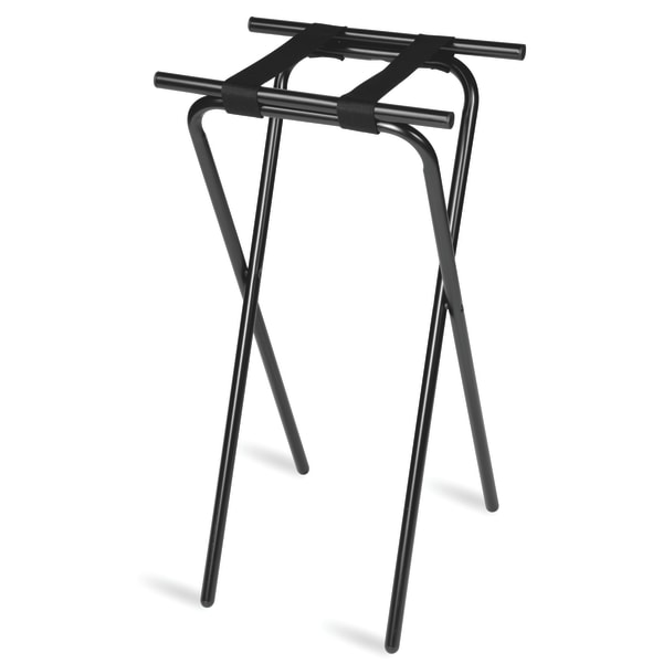 CSL Deluxe Steel Back Saver 36inH Tray Stand, Black