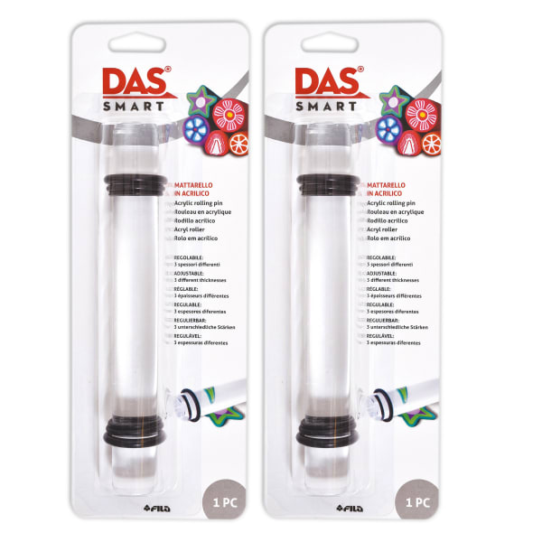 DAS Acrylic Rollers, Clear, Pack Of 2 Rollers