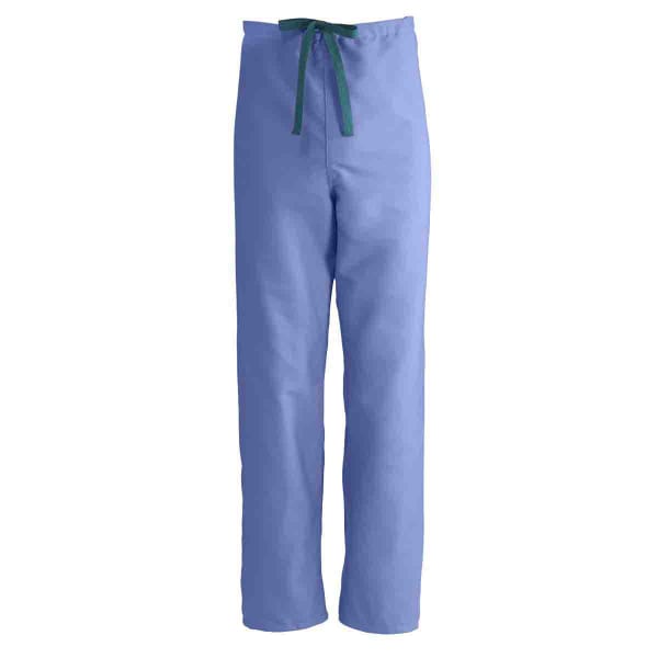 Medline ComfortEase Unisex Reversible Drawstring Pants, 3X, Ceil Blue