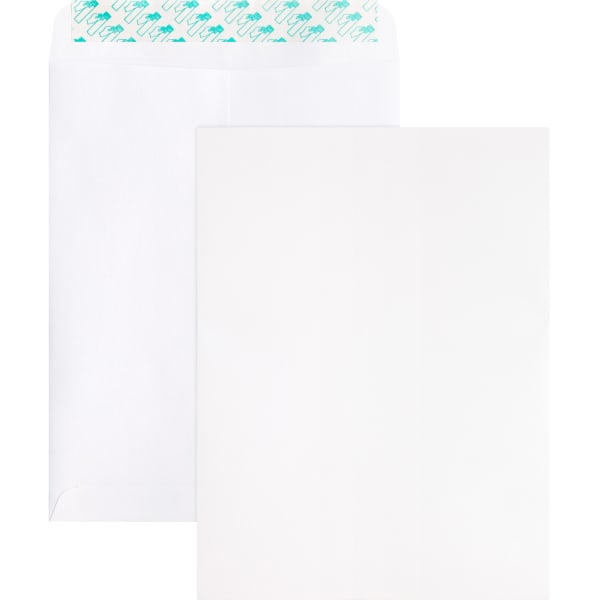 Business Source Self Sealing Catalog Envelope - Catalog - 9in Width x 12in Length - 28 lb - Peel & Seal - White - Wove - 100 / Box