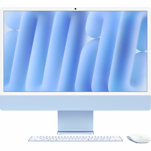 Apple iMac MWV33LL/A All-in-One Computer - Apple M4 - 16 GB - 512 GB SSD - 24in 4.5K - Desktop - Blue - MWV33LLA