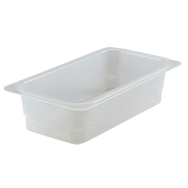 Cambro Translucent GN 1/3 Colander Pans, 3inH x 6-15/16inW x 12-3/4inD, Pack Of 6 Colanders