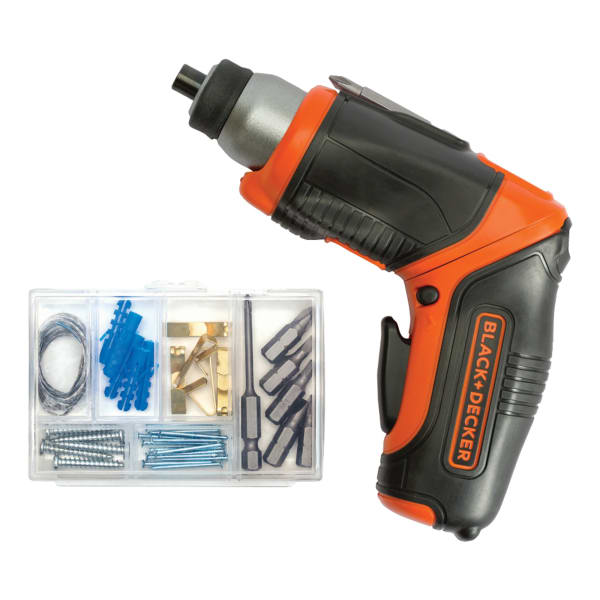 Black+Decker 4V MAX Lithium Pivot Screwdriver with Accessories - Driver Drill - Cordless - Lithium Ion (Li-Ion)