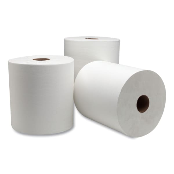 Tork Advanced Hardwound Roll Towel, 1-Ply, 7.88in x 1,000 ft, White, 6 Rolls/Carton