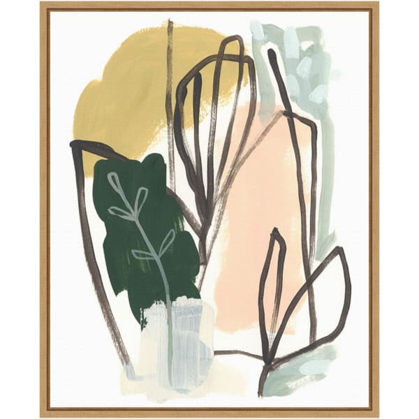 Amanti Art Tropical Abstract I by June Erica Vess Framed Canvas Wall Art Print, 20inH x 16inW, Maple