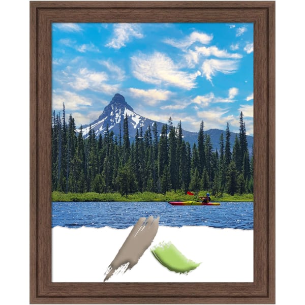 Amanti Art Florence Picture Frame, 13in x 16in, Opening Size 11in x 14in, Medium Brown
