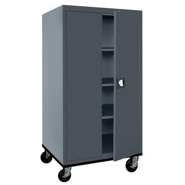 Sandusky Transport Series 36inW Heavy-Duty Mobile Storage Cabinet, Charcoal