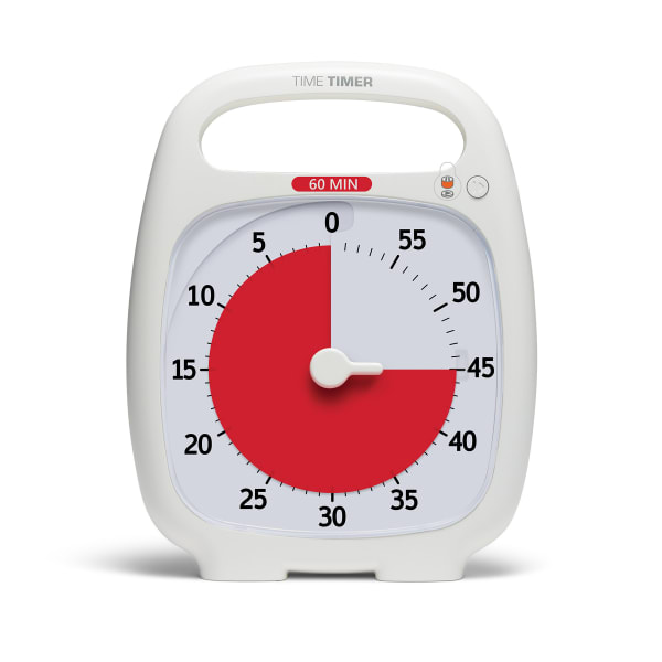 Time Timer PLUS Timer, 60 Minutes, White