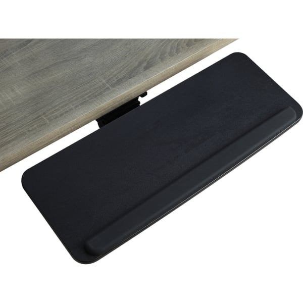 Lorell Universal Keyboard Tray - 5in Height x 10.9in Width - Black - 1 Each