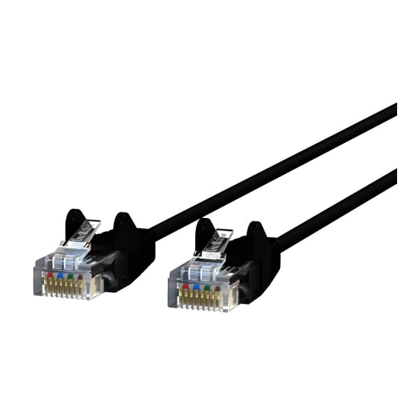Belkin CAT6 Slim Gigabit Snagless UTP Ethernet Cable - 5 ft Category 6 Network Cable for Network Device, Notebook, Desktop Computer, Modem, Router, Wall Outlet - First End: 1 x RJ-45 Network - Male - Second End: 1 x RJ-45 Network - Male - 1 Gbit/s
