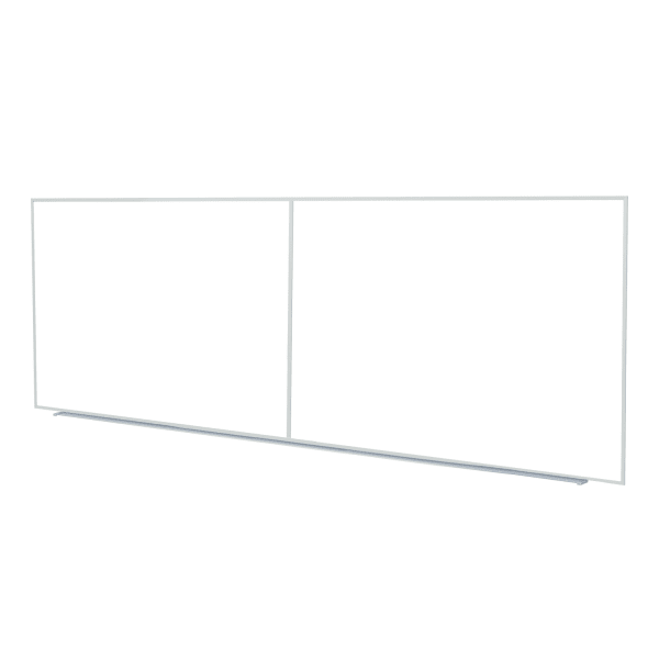 Ghent M2 Non-Magnetic Dry-Erase Whiteboard, 48-5/8in x 120-5/8in, Satin Aluminum Frame
