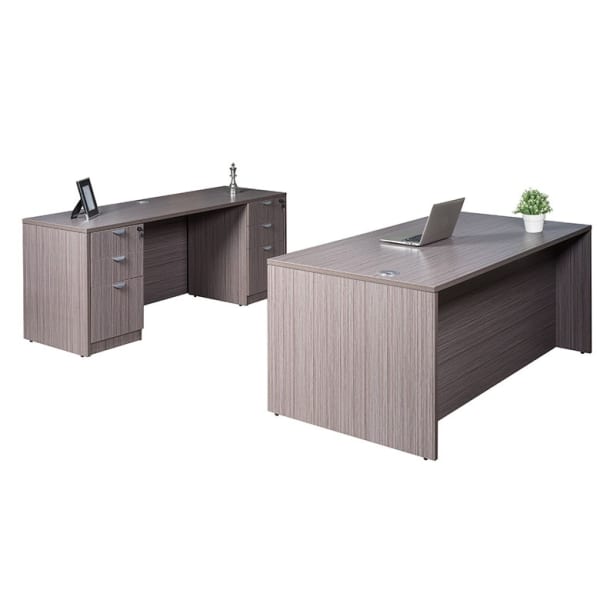 Boss Holland Series Office Suite With 71inW Desk, Driftwood