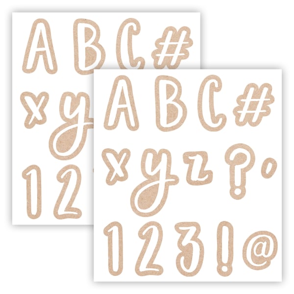 Creative Teaching Press Designer Letters, Krafty Pop, 212 Pieces Per Pack, Set Of 2 Packs