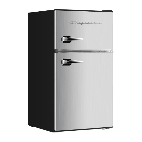 Frigidaire 2-Door Retro 3.2 cu ft Compact Refrigerator with Freezer, Platinum