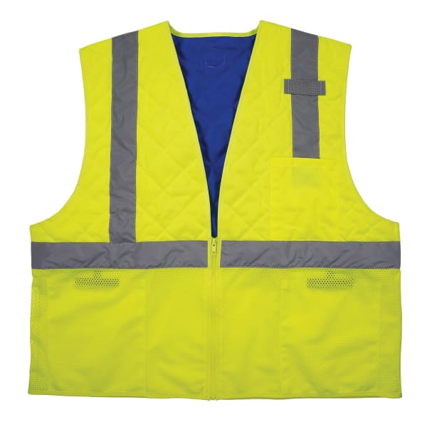 Ergodyne Chill-Its 6668 Hi-Vis Safety Cooling Vest, 2XL, Lime