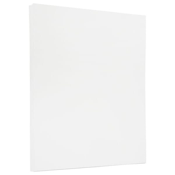 JAM Paper Strathmore 24 Lb Paper, 8-1/2in x 11in, Letter, Bright White Wove, Pack Of 100 Sheets