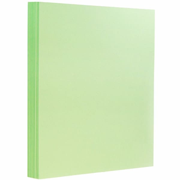 JAM Paper Card Stock, Mint Green, Letter (8.5in x 11in), 130 Lb, Pack Of 25