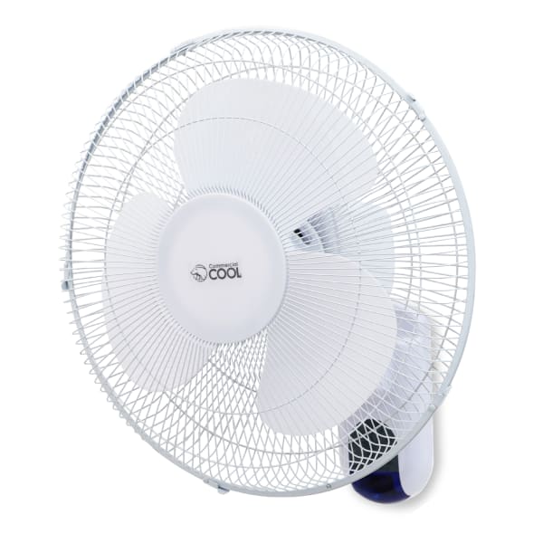 Commercial Cool 16in Adjustable Wall Fan With Remote, 18inH x 17inW x 12inD, White