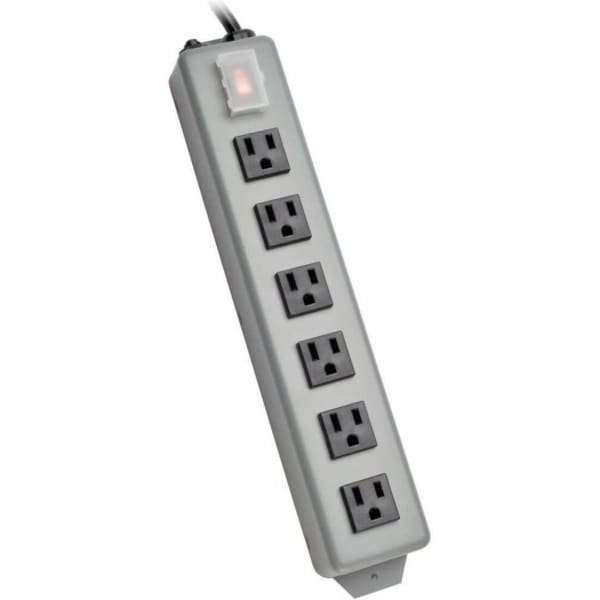 Eaton Tripp Lite Series Industrial Power Strip Metal, Lighted Power Switch, 6-Outlet, 6 ft. (1.8 m) Cord - 6SP