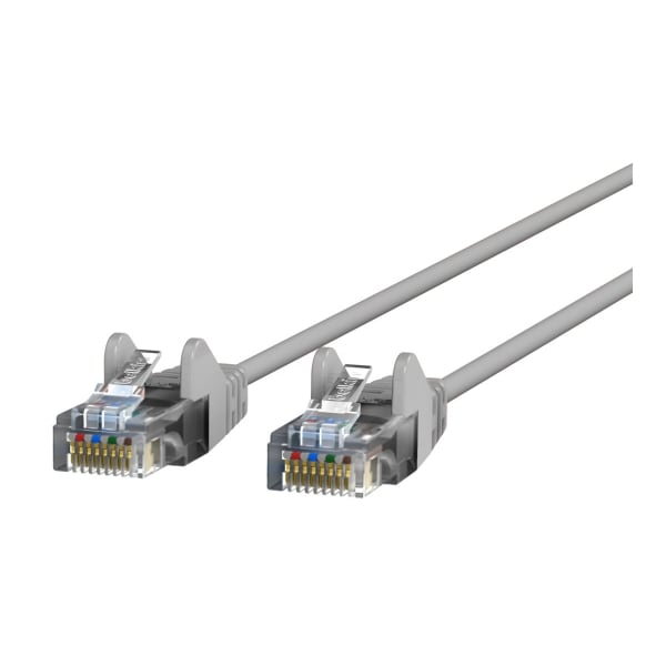 Belkin CAT6 Slim Gigabit Snagless UTP Ethernet Cable - 10 ft Category 6 Network Cable for Network Device, Notebook, Desktop Computer, Modem, Router, Wall Outlet - First End: 1 x RJ-45 Network - Male - Second End: 1 x RJ-45 Network - Male - 1 Gbit/s