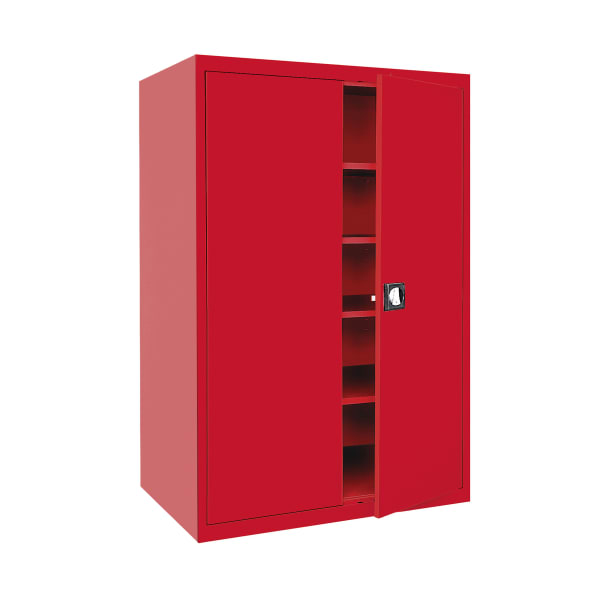 Sandusky Elite Series 46inW Heavy-Duty Assembled Storage Cabinet, Red