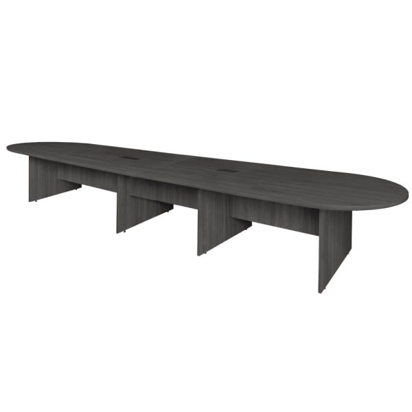 Regency Legacy Melamine Oval Conference Table, 29inH x 192inW x 52inD, Ash Gray
