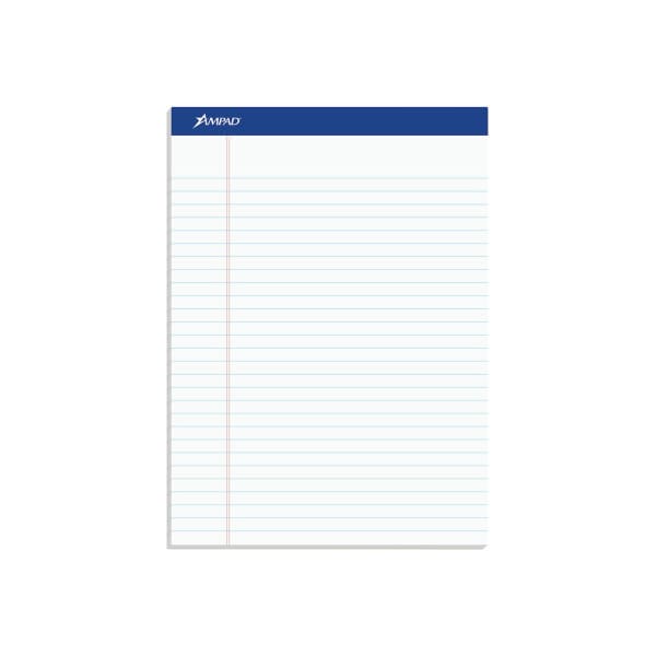 TOPS Docket Letr-Trim Legal Ruled White Legal Pads - 50 Sheets - Double Stitched - 0.34in Ruled - 16 lb Basis Weight - 0