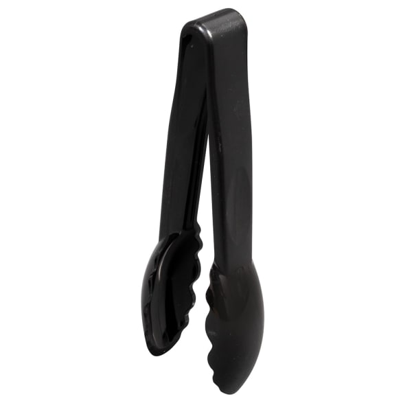 Cambro Plastic Tongs, Scallop Grip, 6in, Black, Pack Of 12 Tongs