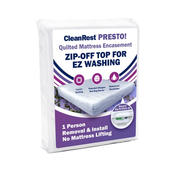 CleanRest Platinum Quilted Encasements, King, 80inL x 78inW x 18inD, White, Case Of 8 Encasements