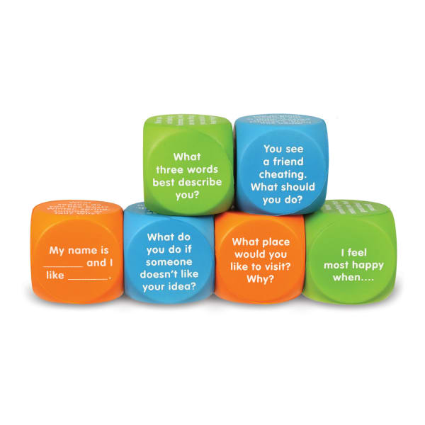 Learning Resources Lets Talk! Cubes, Multicolor, Kindergarten To 5th Grade, Set Of 6 Cubes