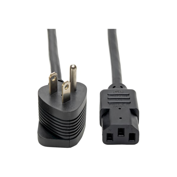 Eaton Tripp Lite Series Piggyback Extension Cord, NEMA 5-15P/5-15R to C13 - 13A, 125V, 16 AWG, 6 ft. (1.83 m), Black - Power cable - power IEC 60320 C13 to NEMA 5-15 - AC 110 V - 6 ft - molded - black