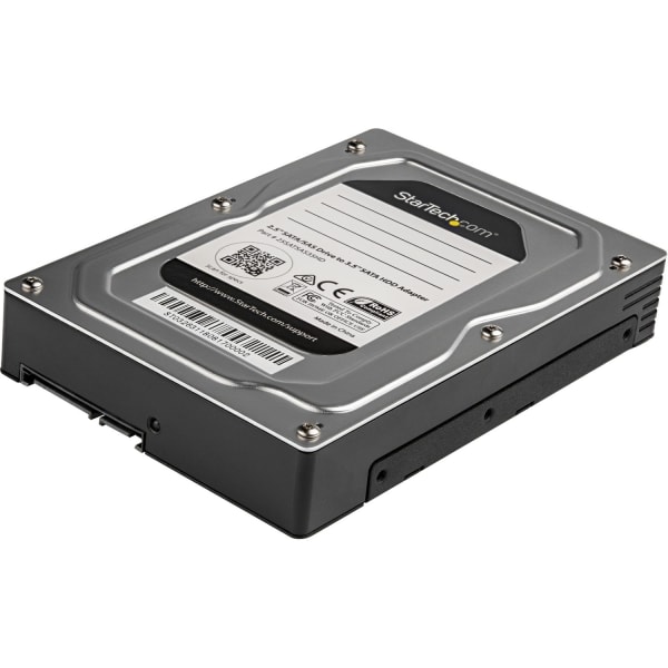 StarTech.com 2.5 to 3.5 Hard Drive Adapter - For SATA and SAS SSD/HDD - 2.5 to 3.5 Hard Drive Enclosure - 25SATSAS35HD