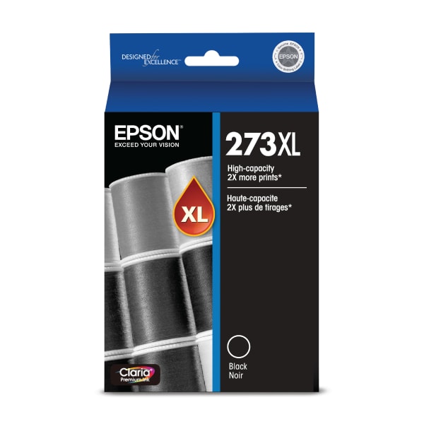 Epson 273XL Claria Black High-Yield Ink Cartridge, T273XL020-S