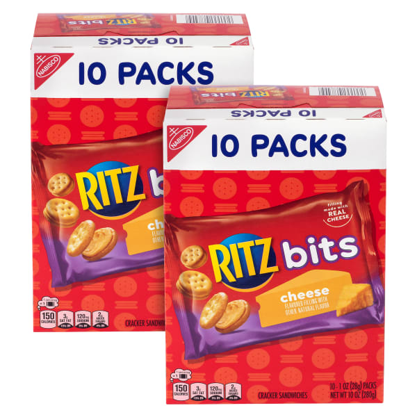 Ritz Bitz Cheese Sandwich Crackers, 1 Oz, Total Qty 20