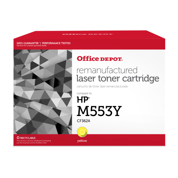 Office Depot Remanufactured Yellow Toner Cartridge Replacement for HP 508A, OD508AY