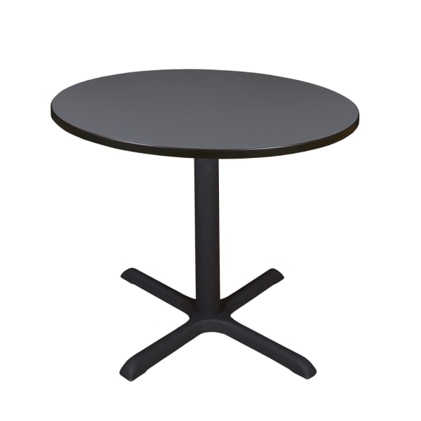 Regency Cain Round X-Base Breakroom Table, 29inH x 42inW x 42inD, Gray