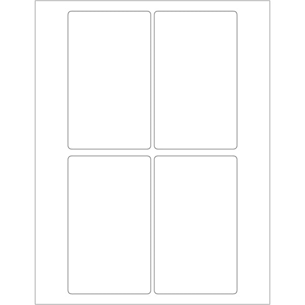 Tape Logic Inkjet/Laser Labels, LL117, Rectangle, 3in x 5in, White, Case Of 400