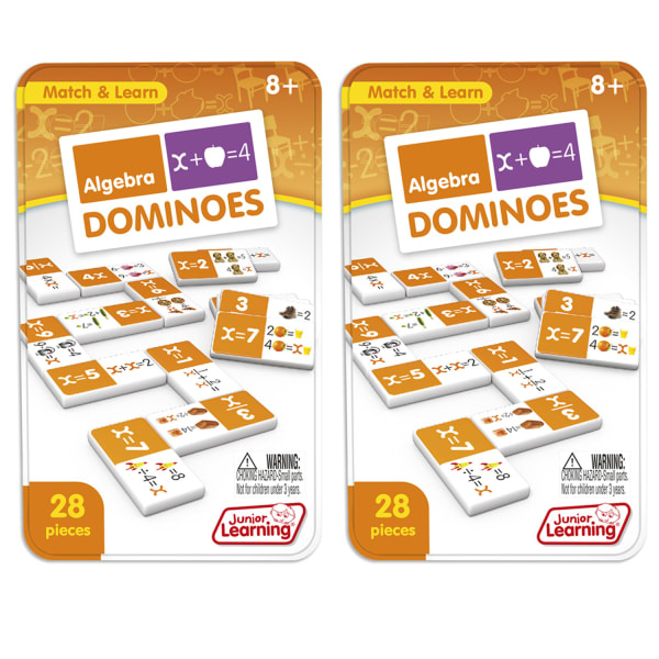Junior Learning Algebra Domino Sets, Pack Of 2 Sets