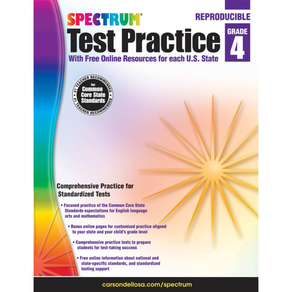 Spectrum Test Practice Workbook, Grade 4
