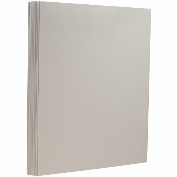 JAM Paper Card Stock, Light Gray, Letter (8.5in x 11in), 130 Lb, Pack Of 25