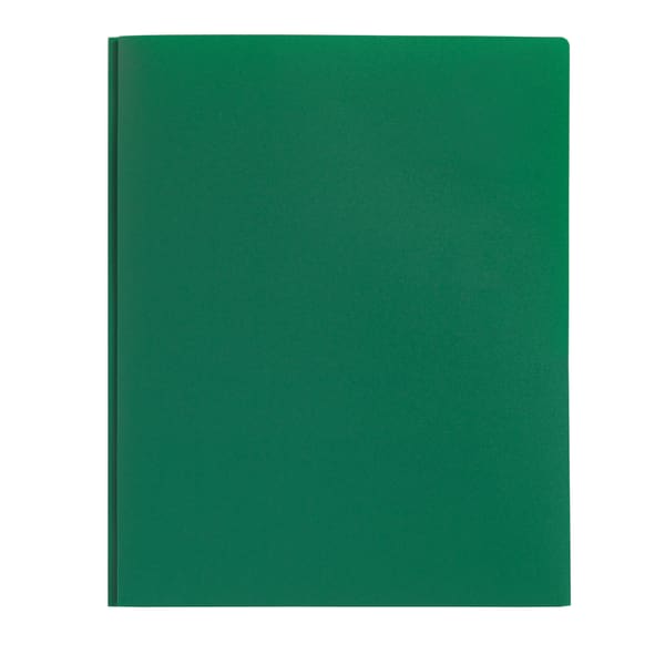 Office Depot Brand Poly 2-Pocket Portfolio With Fasteners, Green