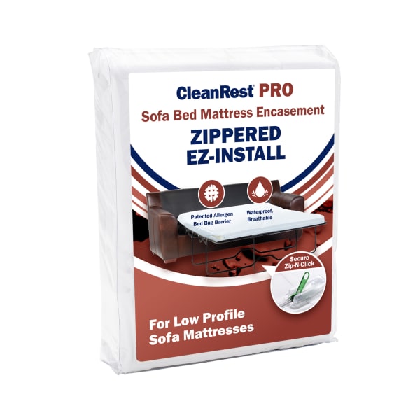 CleanRest PRO Sofa Sleeper Mattress Encasements, Twin, 72inL x 38inW x 7inD, Case Of 4 Encasements
