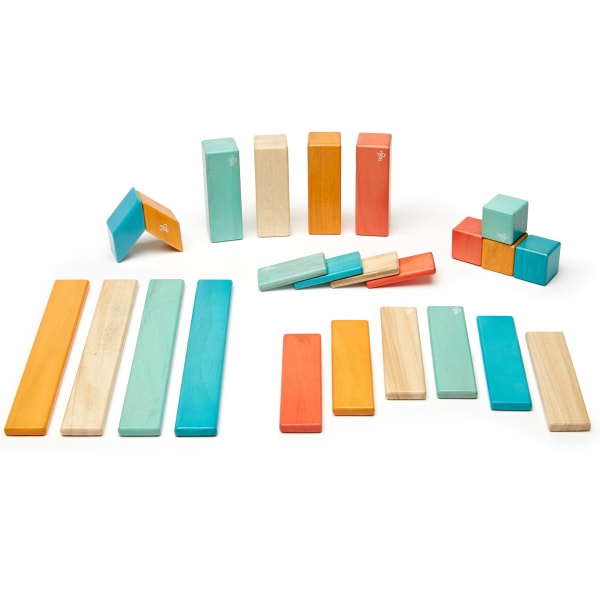 Tegu Magnetic Wooden Blocks, Sunset, 24 Pieces