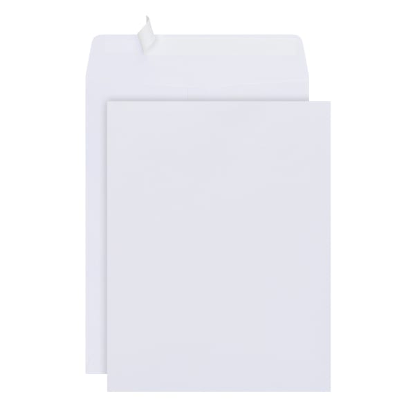 Office Depot Brand 10in x 13in Catalog Envelopes, Clean Seal, 30% Recycled, White, Box Of 125